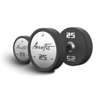 Набор полиуретановых гантелей AeroFit, 2,5-25 кг, 10 пар, шаг 2,5 кг